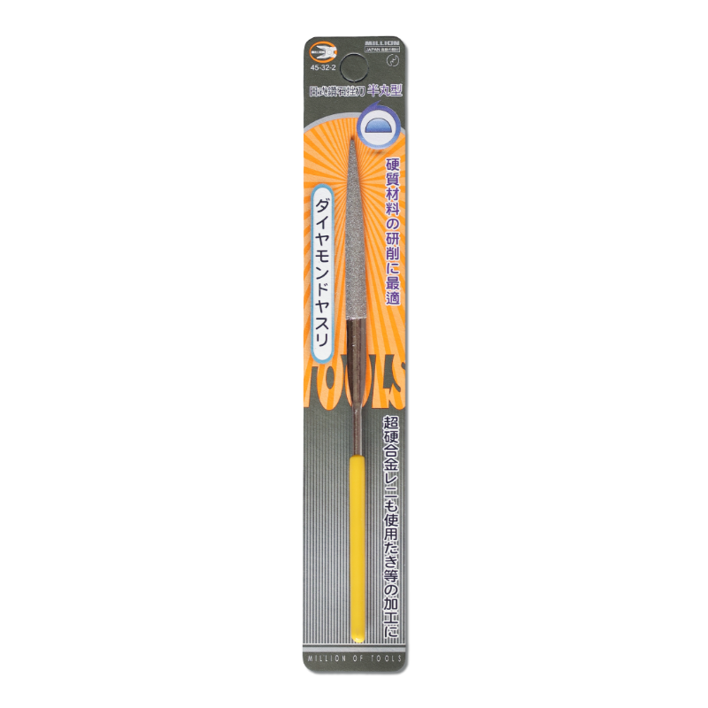 日本鑽石挫刀   半丸型 3*140mm